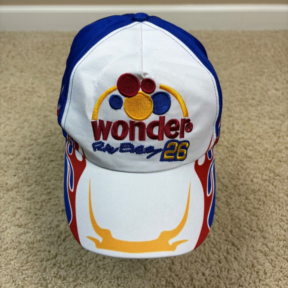Wonder Bread Racing Cap Ricky Bobby Talladega Nights 26 Nascar Flame Design NWOT - Picture 2 of 7